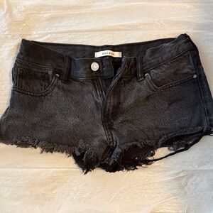 PacSun Black Distressed Denim Cutoff Shorts